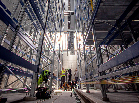 Installation new LTW-stacker crane Installation new LTW-stacker crane