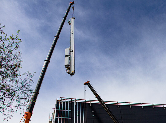 Installation new LTW-stacker crane Installation new LTW-stacker crane