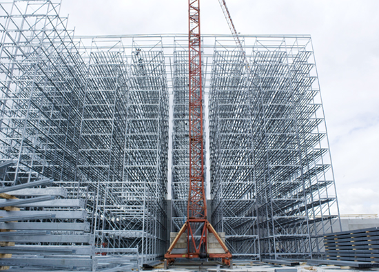 Construction of the Fresenius high-bay warehouse